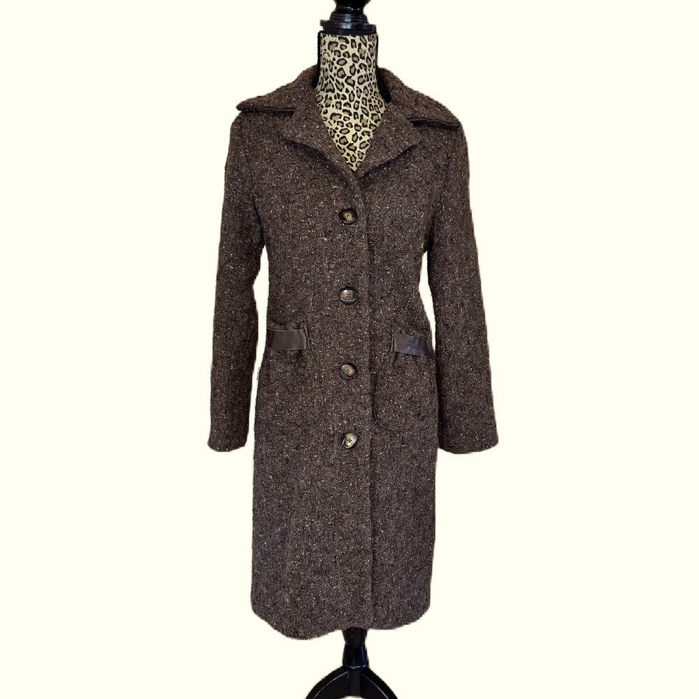 Vintage DE NOVO by Elizabeth Holliday Wool Car Coat Jacket Trench Women’s Size 8
